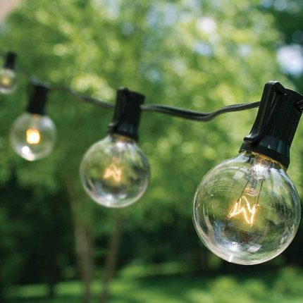 IP44 Waterproof Outdoor 25FT  E12 Socket 25 Tungsten G40 Bulbs String Light For Party Patio Decoration