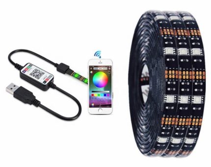 5050 DC5V IP65 Flexible RGB TV Backlight kit Blue tooth APP Controlled USB led Strip Light