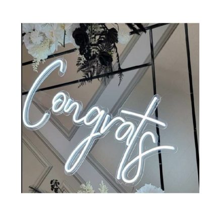 Romantic Wedding Home Event Decor Backdrop or Gift  Flex LED Custom Made congrats Neon Sign