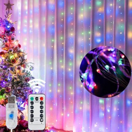 String Hanging Wall Lights Party Remote Control USB Twinkle Star Lights With Remote For Party Wedding Christmas Festival Lawn G