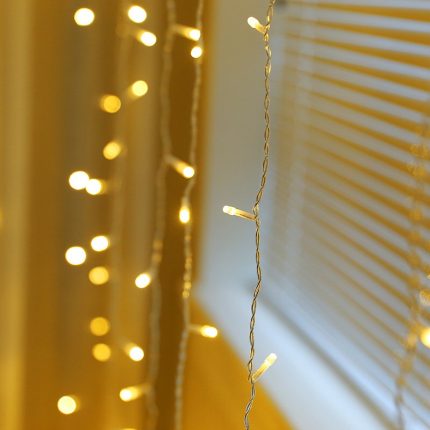 3m*3m 300 LED Curtain String Light 8 Lighting Modes Fairy Twinkle Icicle Lights for Party