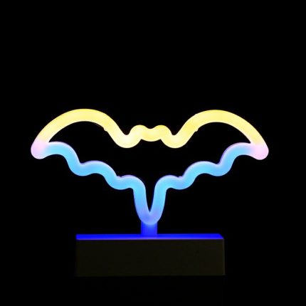 Bat Shaped Halloween Decoration Neon Led Lights Indoor Night with Battery&USB Powered For Party,Home Decoration