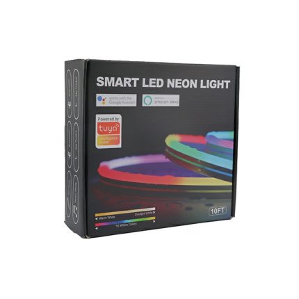 Kingunion LED Neon Flex 10ft Smart Light Strips with App Control Remote Music Sync Color Changing RGBIC Neon Strip LED for Party