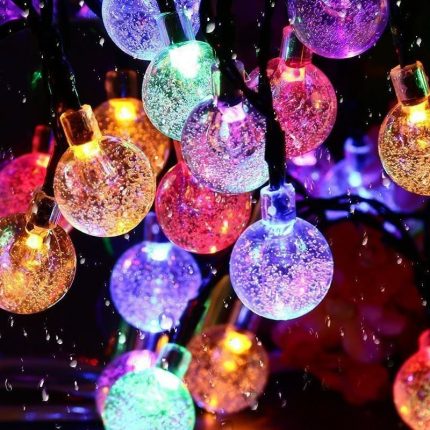 Solar Warm white colorful Bubble Lights Christmas Decoration 5m String lighit for party