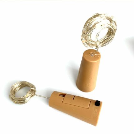 Wine Bottle Fairy Lights with Cork Battery Operated LED Cork Shape Copper Wire Fairy String Lights for Party Christmas
