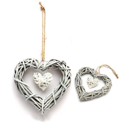 Chic Heart Wreath Wedding Birthday Christmas Party Hanging Handicraft Decoration Ornament Wall Hanging