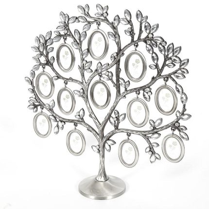 Family Fashion Tree Sliver Photo Frame Baby Birthday Gift DIY Picture Frame Metal Creative Home Decor Chirstmas Gifts