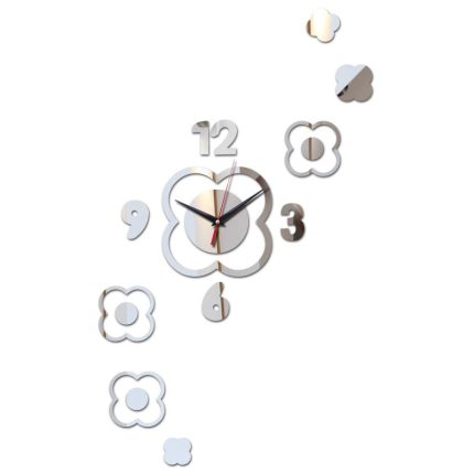 top sale wall sticker clock clocks diy home decoration mirror acrylic stickers Furniture quartz needle flower