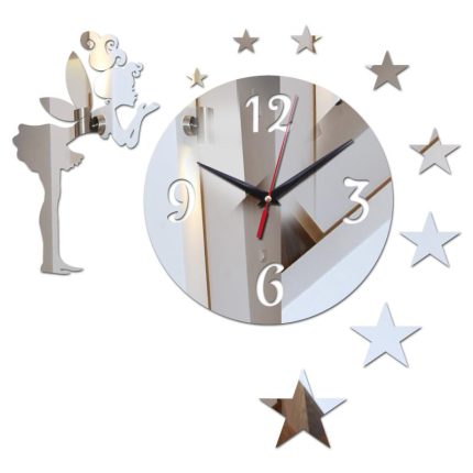 top sale wall stickers home decor living room Europe furniture clocks acrylic mirror sticker person and star