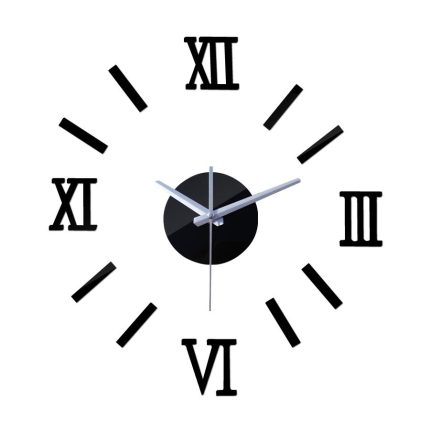 new sale diy wall clock clocks  home decor living room Furniture Sticker acrylic mirror stickers modern