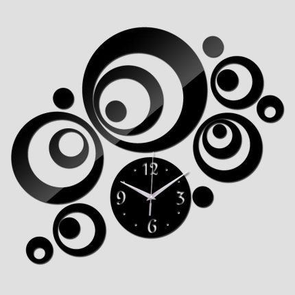 new fashion diy clock clocks  home decoration acrylic mirror surface stickers modern design furniture sticker
